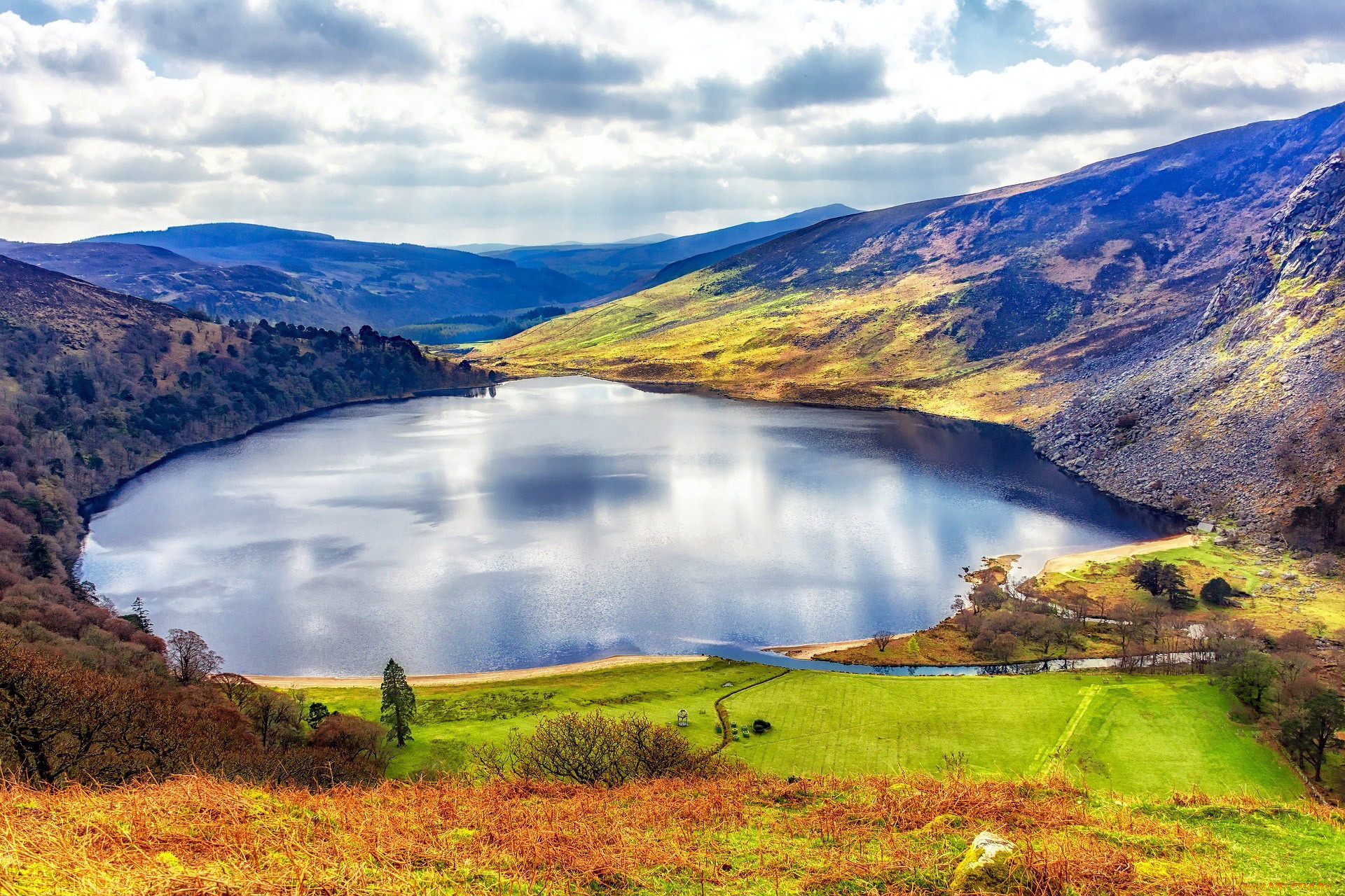 lough tay, the guinness lake, the wicklow mountains, ireland, , , , lough, tay, the, guinness, lake, wicklow, mountains
